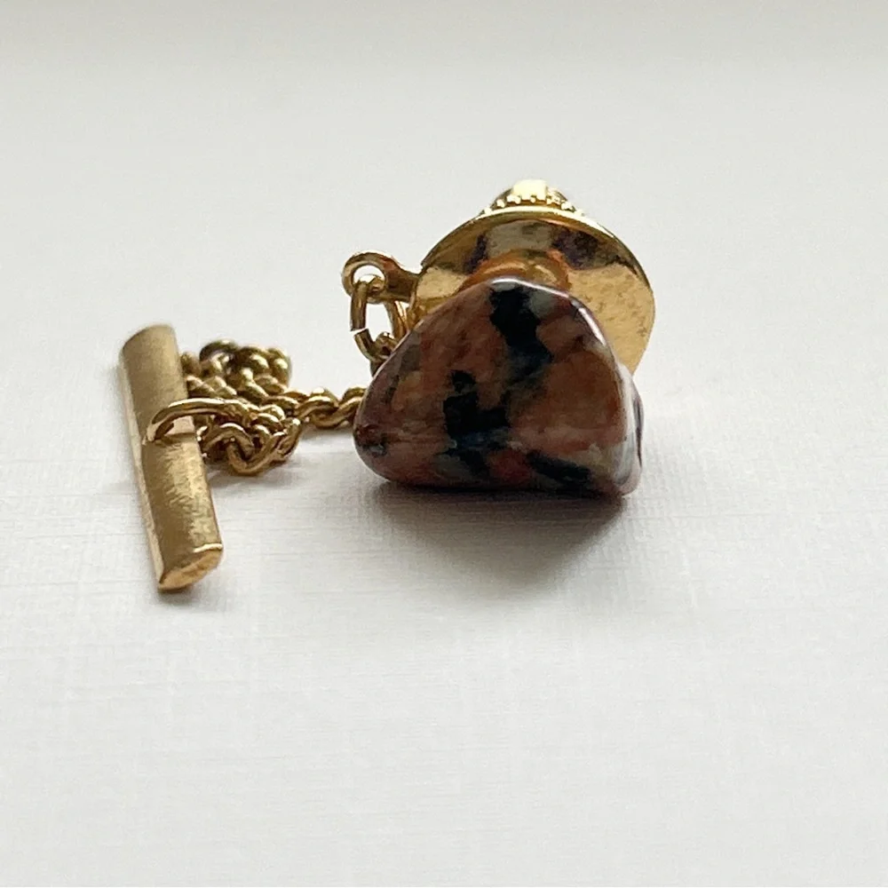 Vintage Jade Cuff Links Bonus Tie Tack